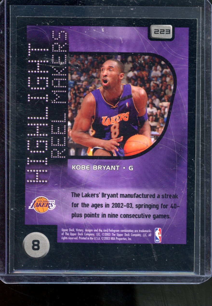 2003-04 UPPER DECK VICTORY KOBE BRYANT HIGHLIGHT REEL MAKERS #223