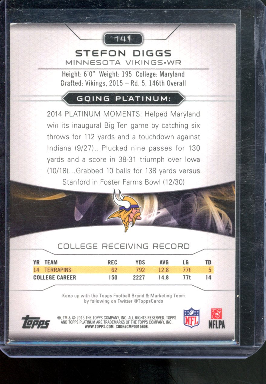 2015 TOPPS PLATINUM STEFON DIGGS RC X-FRACTOR