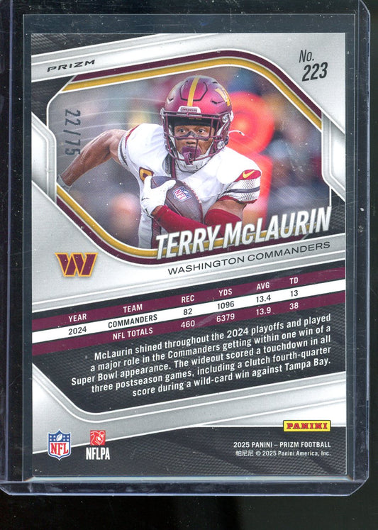 2025 PANINI PRIZM TERRY MCLAURIN GREEN SCOPE /75 #223