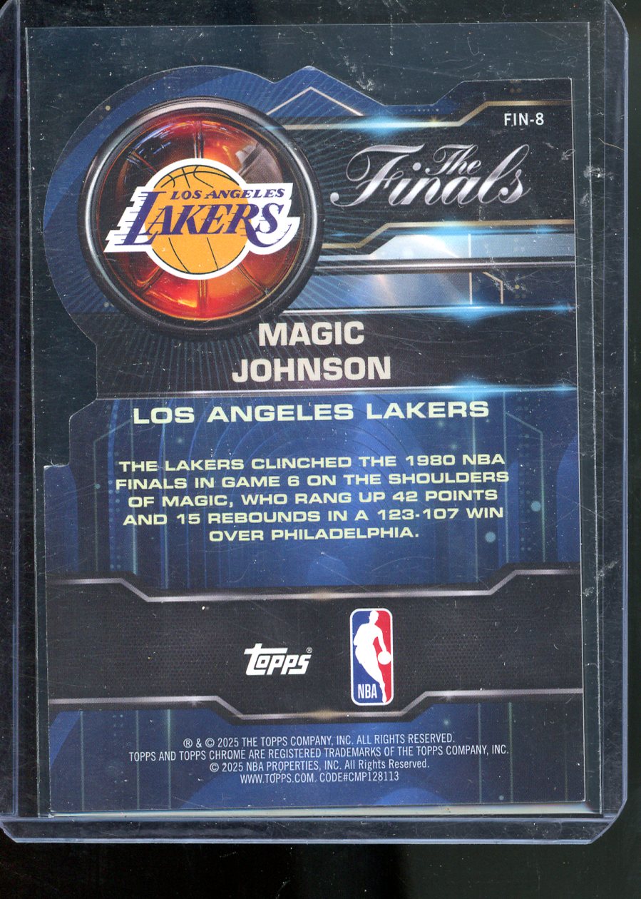 2025 TOPPS CHROME MAGIC JOHNSON THE FINALS DIE-CUT /50 CASE HIT