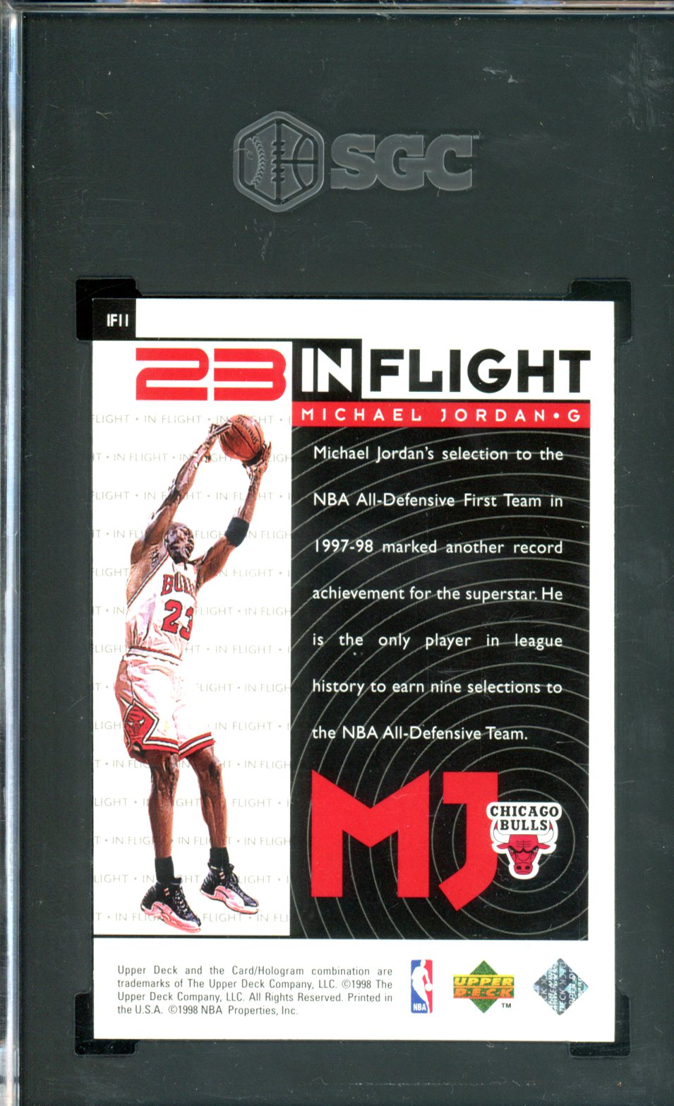 1998 UD JORDAN LEGEND IN FLIGHT SGC 9.5 #IF11