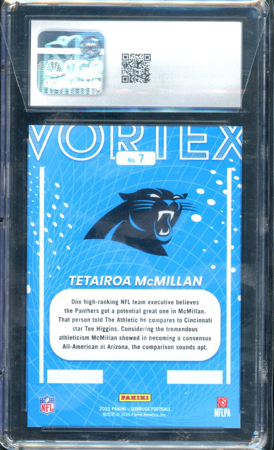 2025 DONRUSS VORTEX ROOKIE TETAIROA MCMILLAN CGC 10 GEM MINT