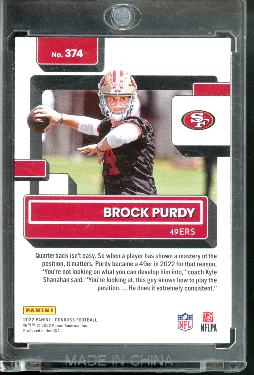2022 PANINI DONRUSS BROCK PURDY RATED ROOKIE