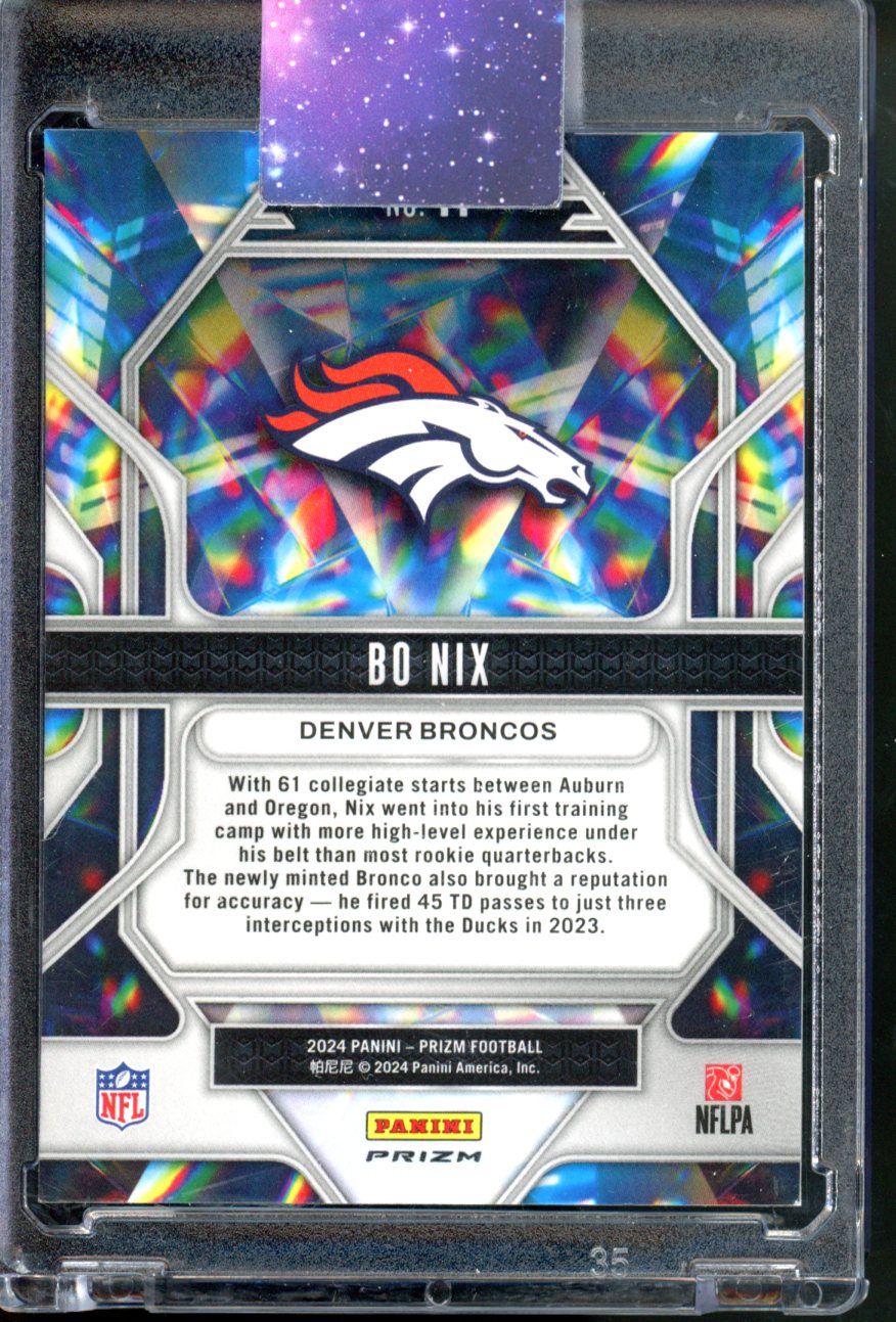 2024 PANINI PRIZM BO NIX ROOKIE PRIZMACTIC GREEN ICE