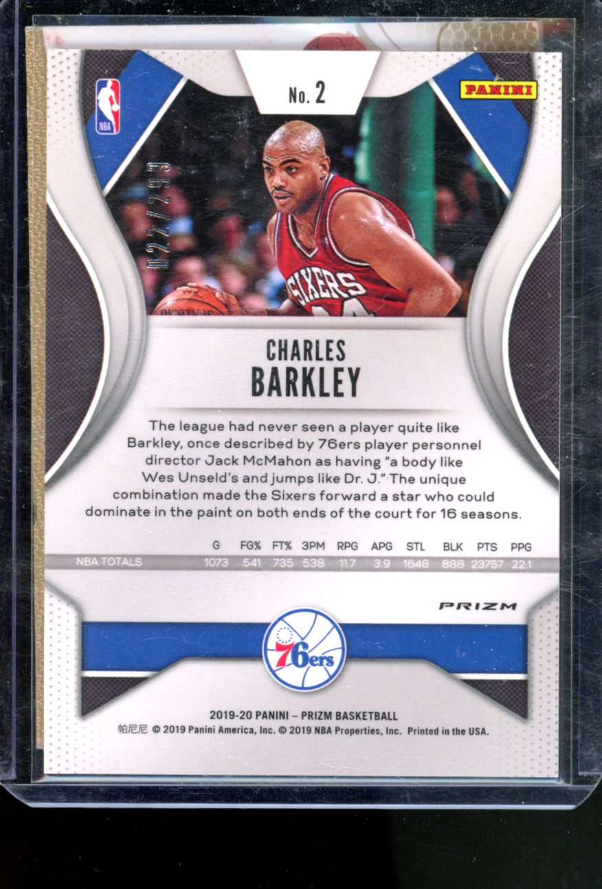 2019 PANINI PRIZM CHARLES BARKLEY RED /299 HOF