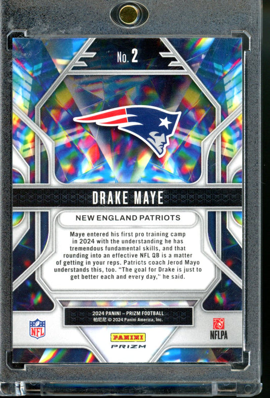 2024 PANINI PRIZM DRAKE MAYE GREEN PRIZMATIC ROOKIE