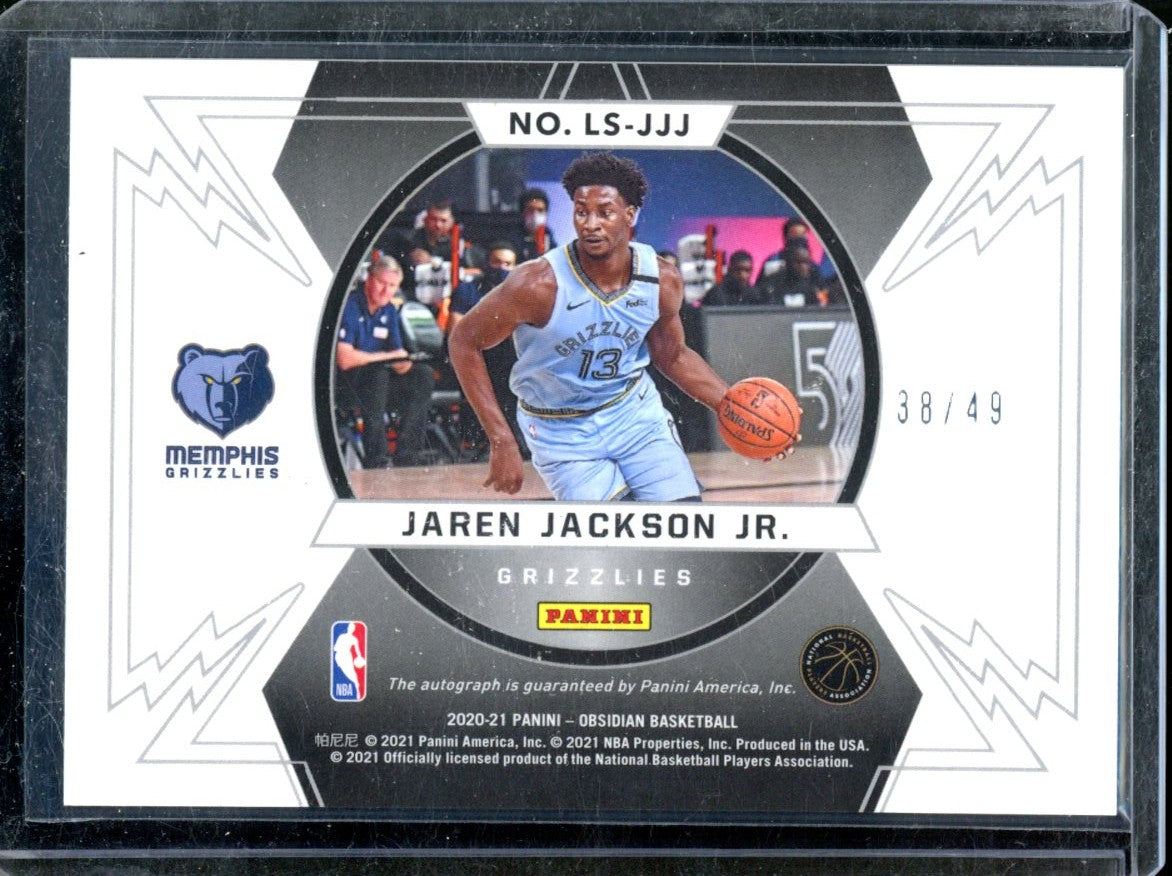 2020-21 PANINI OBSIDIAN JAREN JACKSON JR LIGHTNING STRIKE AUTO /49