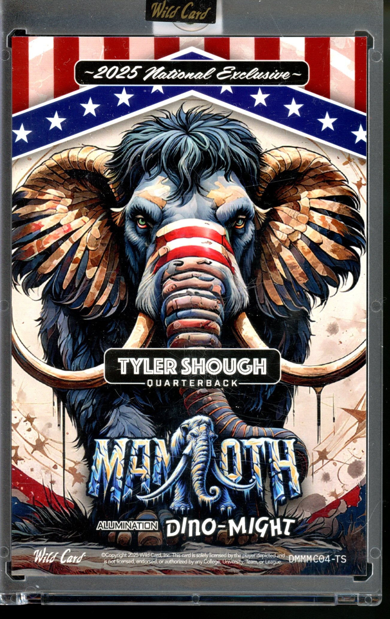 Tyler Shough 2025 Wild Card National Mammoth 1/1 SCOPE Rookie RC 5X7