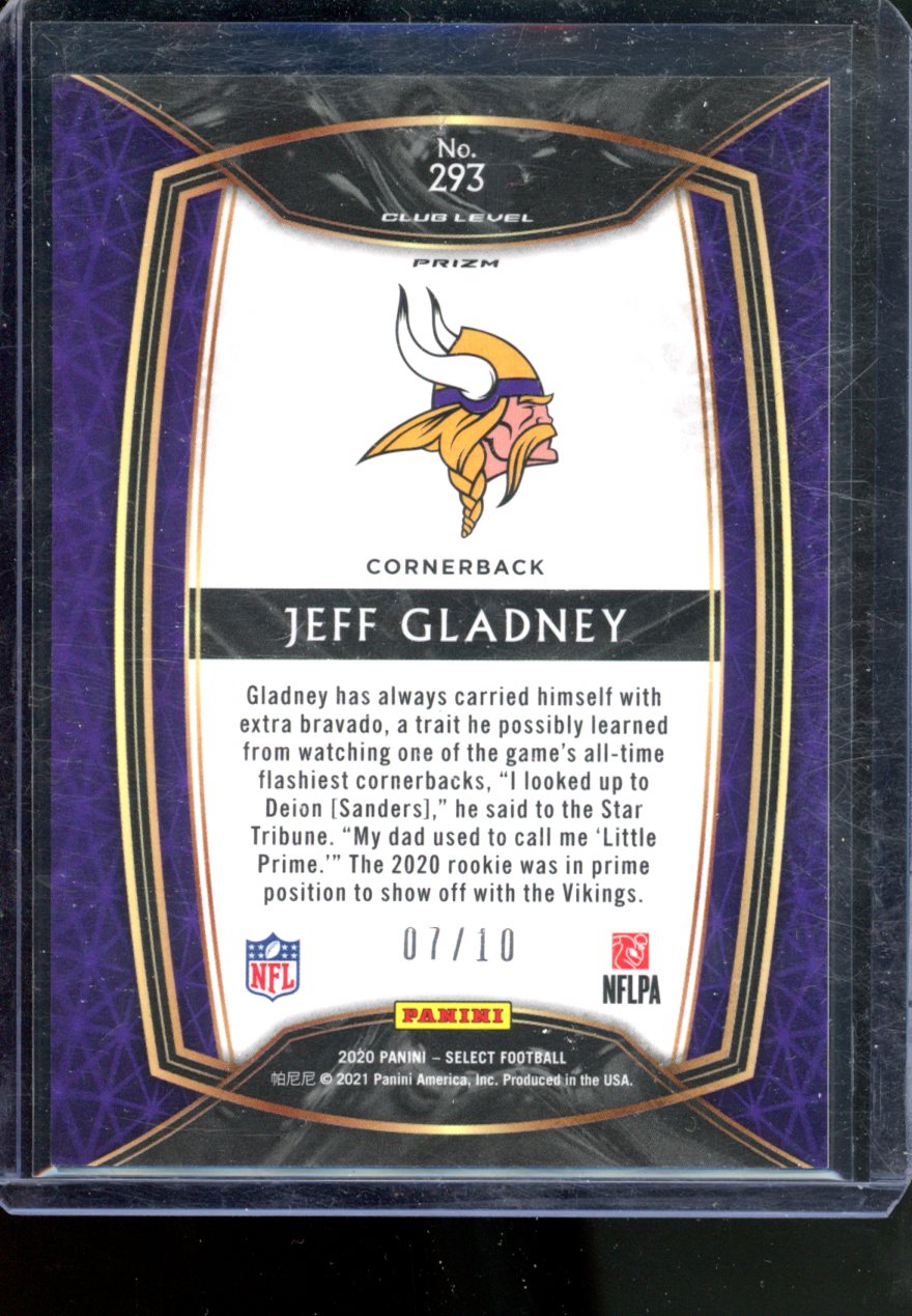 2020 PANINI SELECT JEFF GLADNEY ROOKIE GOLD DISCO CLUB LEVEL /10 RIP