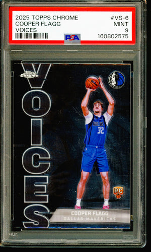 2025 TOPPS CHROME VOICES #VS-6 COOPER FLAGG ROOKIE RC PSA 9 MINT