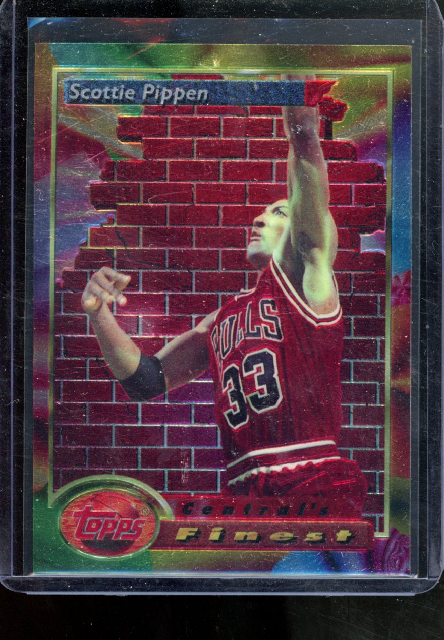 1992-93 TOPPS CENTRALS FINEST SCOTTIE PIPPEN #105 HOF BULLS