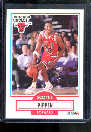 1990 FLEER BASKETBALL SCOTTIE PIPPEN #30 HOF BULLS