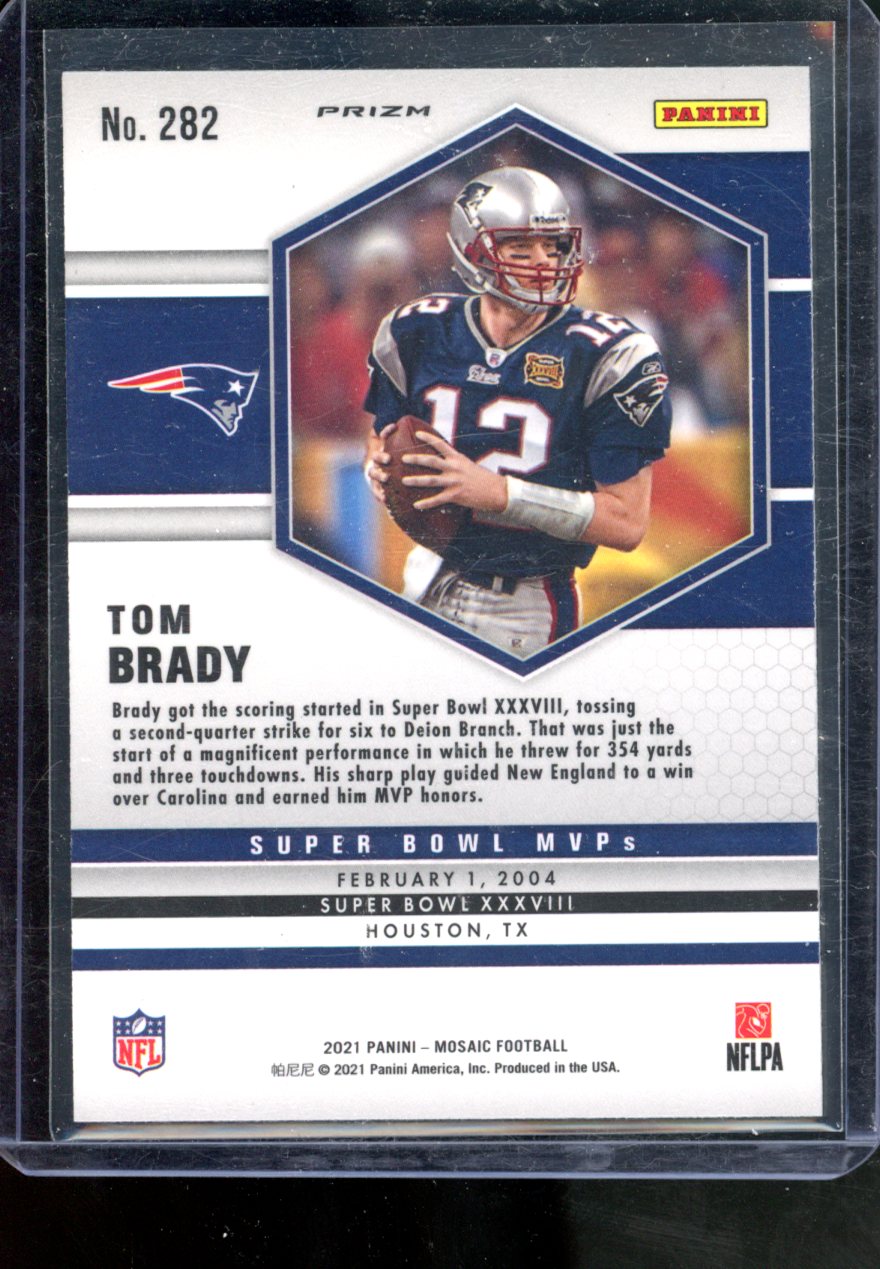 2021 PANINI MOSAIC TOM BRADYSUPER BOWL MVPS GREEN MOSAIC PRIZM #282
