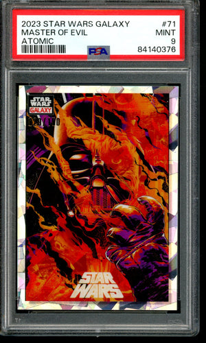 2023 Topps Chrome Star Wars Galaxy MASTER OF EVIL Atomic /150 PSA 9