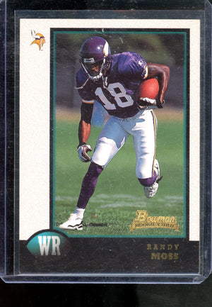 1998 TOPPS BOWMAN ROOKIE CARD RANDY MOSS #182