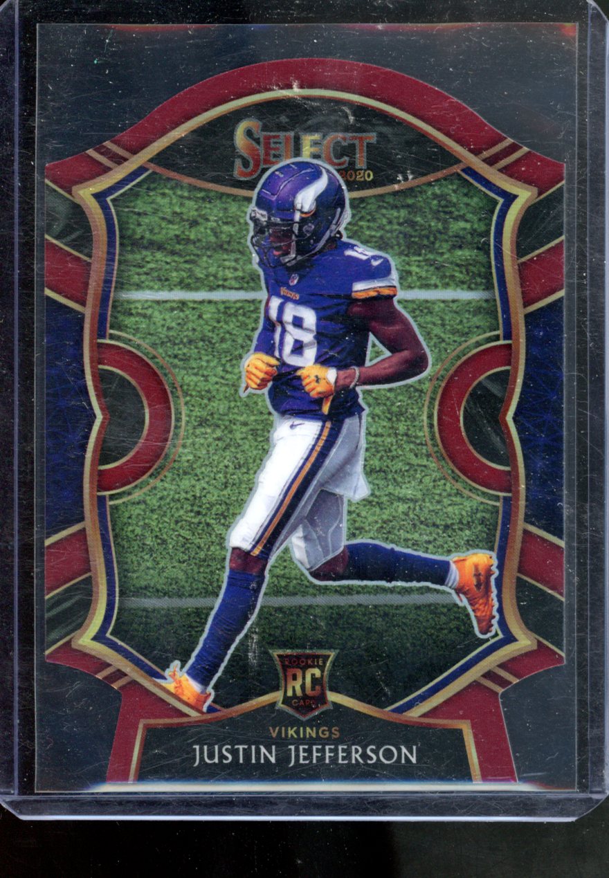 2020 PANINI SELECT JUSTIN JEFFERESON ROOKIE DIE-CUT MAROON PRIZM CONCOURSE