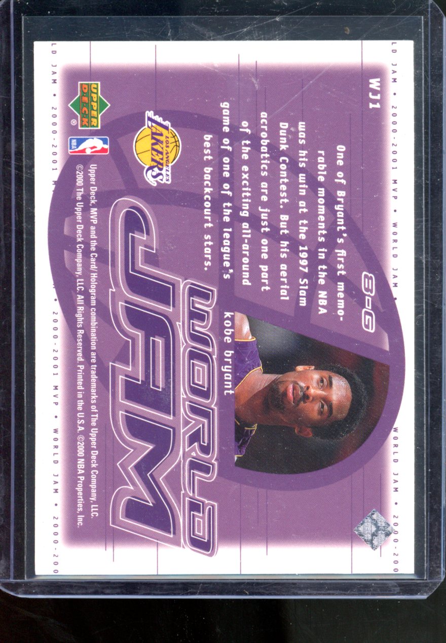 2000-01 Upper Deck MVP World Jam #WJ1 Kobe Bryant Lakers