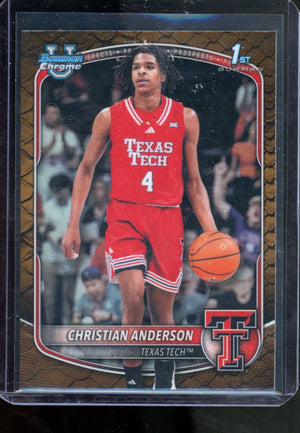 2025-26 Bowman U Chrome Christian Anderson Reptilian Refractor #BCP-45 1st Bowman