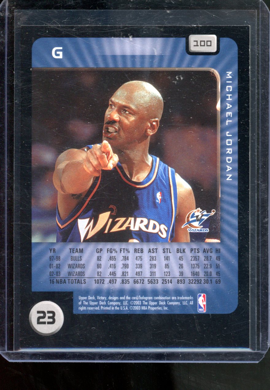 2003-04UPPER DECK VICTORY MICHAEL JORDAN #100 HOF GOAT