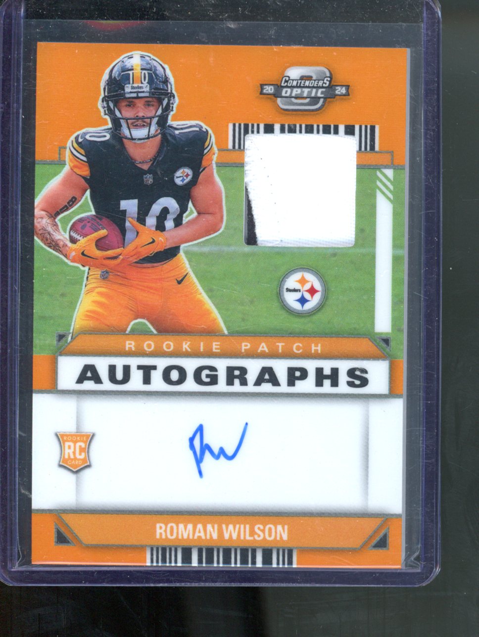 2024 Panini Contenders Optic Roman Wilson Rookie Patch Autographs Orange /25