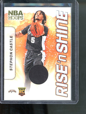 Panini NBA Hoops 2024-25 Stephon Castle Rise'n Shine Patch RC Spurs #RSM-SCS