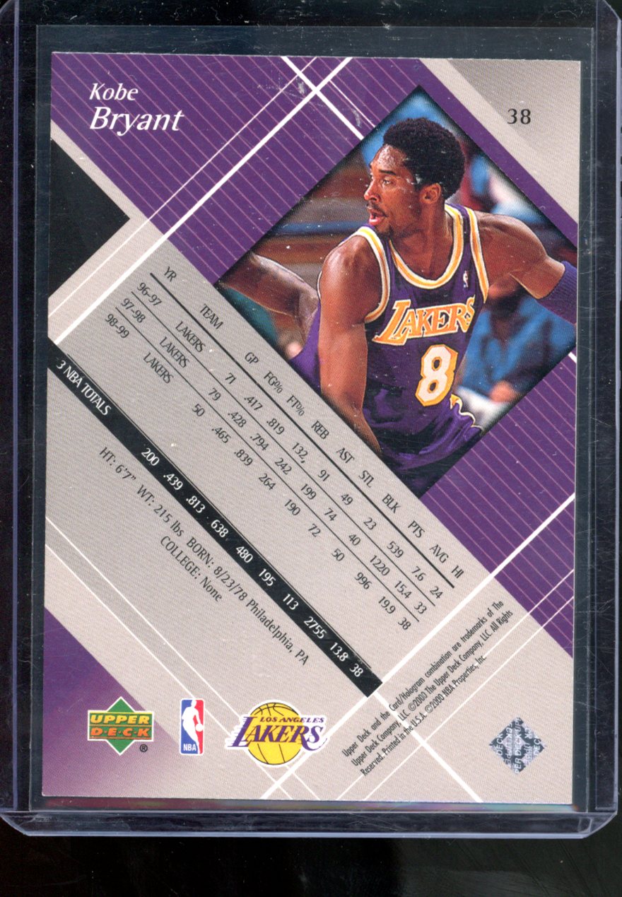 2000-01 UPPER DECK BLACK DIAMOND KOBE BRYANT #38