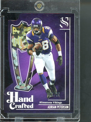 2025 Panini Silhouettes Adrian Peterson Hand Crafted Die Cut Cracked Ice /25 #2