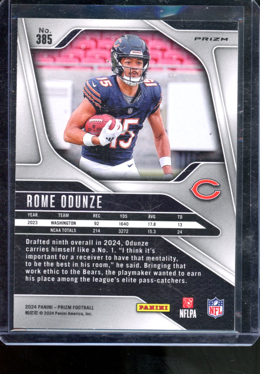2024 PANINI PRIZM ROME ODUNZE ROOKIE GREEN PULSAR #385