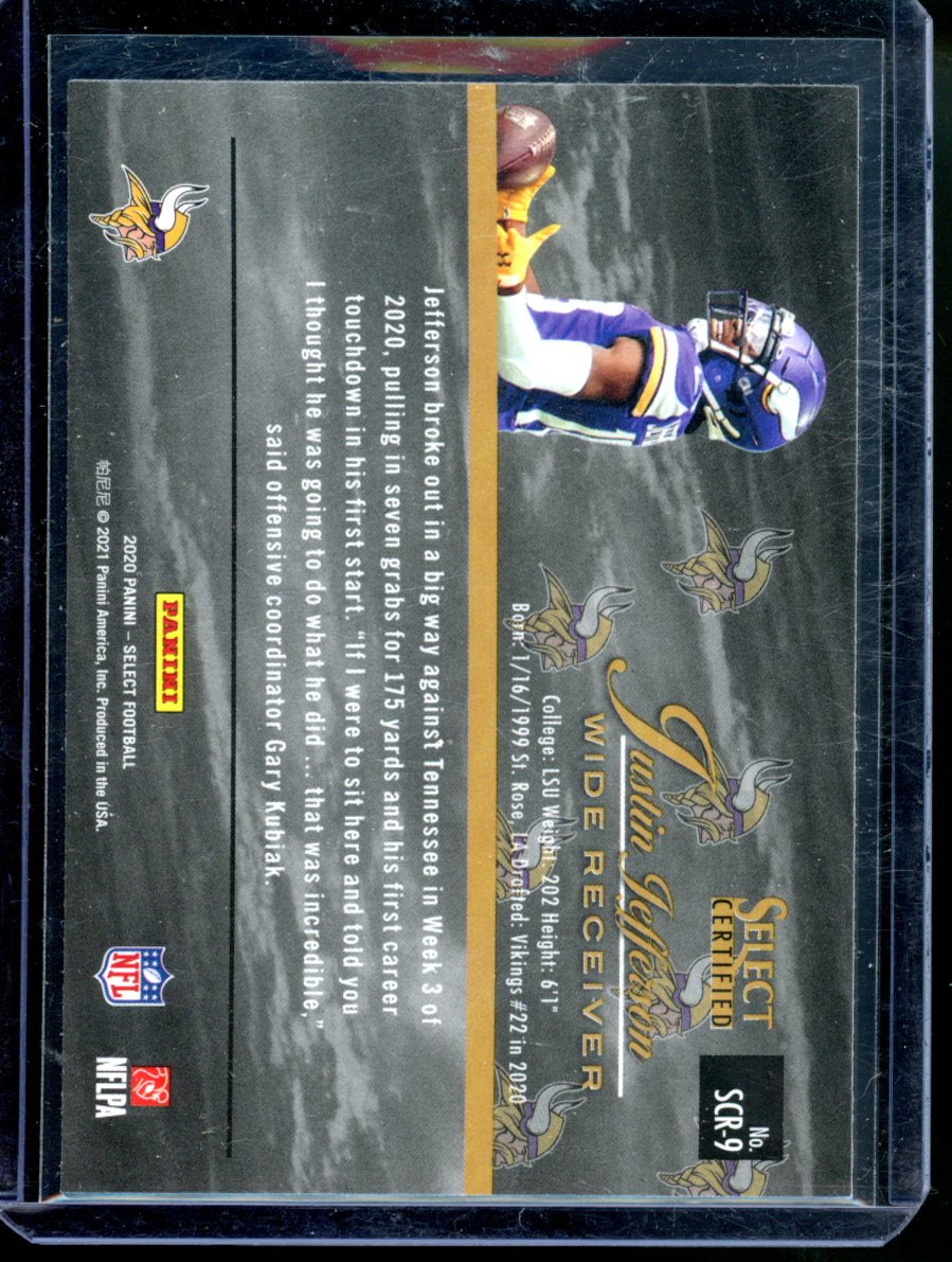 2020 Panini Select - Certified Rookies Justin Jefferson #SCR-9 (RC)