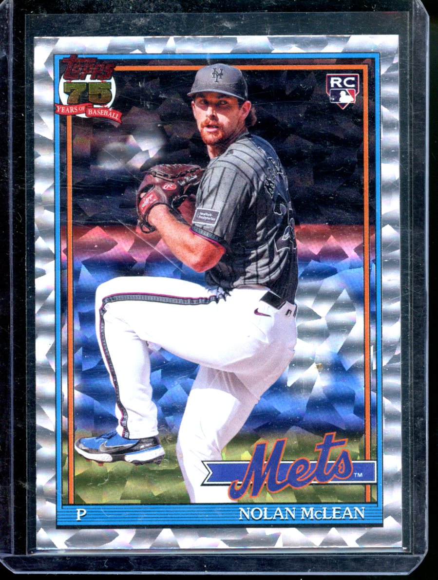 Nolan McLean 2026 Topps (RC,SP) Silver Crackle Foil 75th Anniversary #T91-63