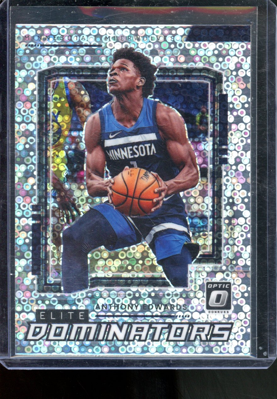 2021-22 PANINI DONRUSS OPTIC ANTHONY EDWARDS ELITE DOMINATORS FAST BREAK DISCO PRIZM