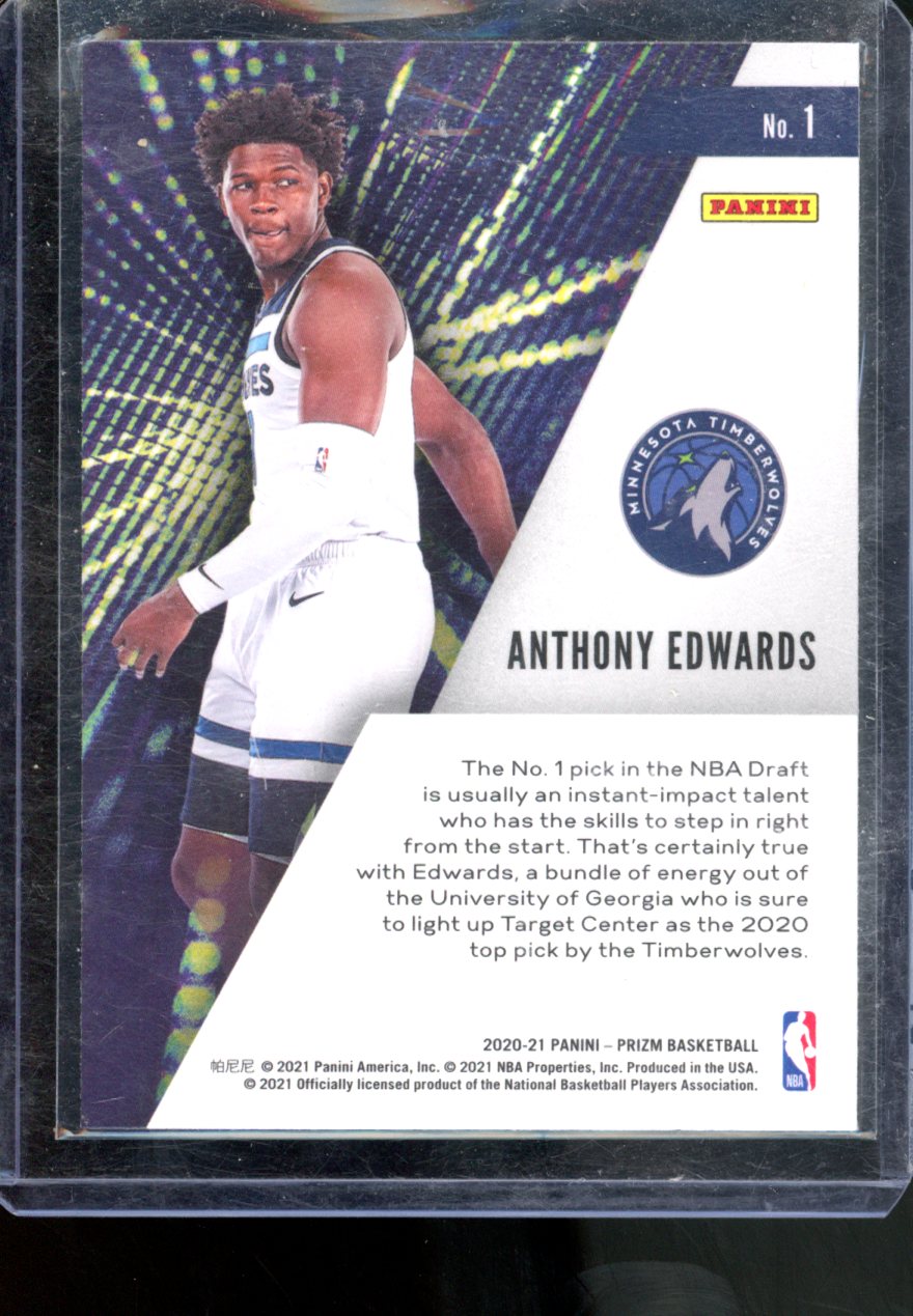 2020-21 PANINI PRIZM ANTHONY EDWARDS INSTANT IMPACT ROOKIE