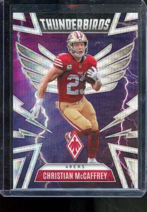 2025 PANINI PHOENIX CHRISTIAN MCCAFFREY THUNDERBIRDS SILVER WAVE /299