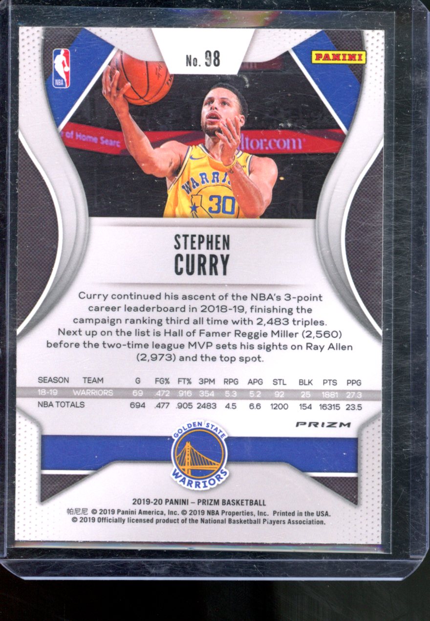 2019-20 PANINI PRIZMSTEPHEN CURRY HYPER PRIZM #98