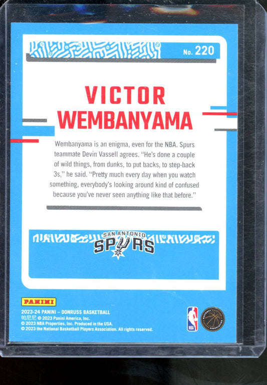 2023-24 PANINI DONRUSS VICTOR WEMBANYAMA RATED ROOKIE BASE