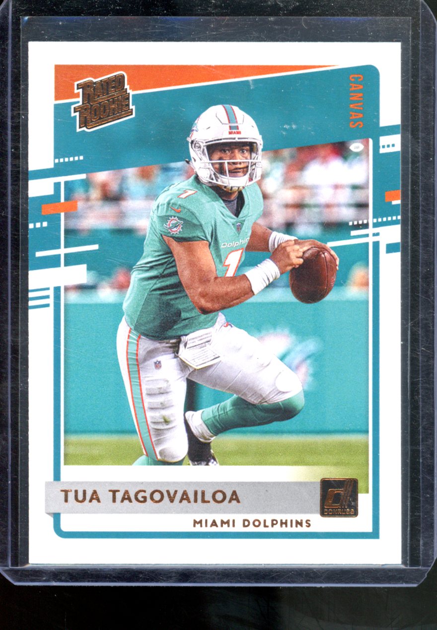 2020 PANINI DONRUSS TUA TAGOVAILOA RATED ROOKIE CANVAS #302