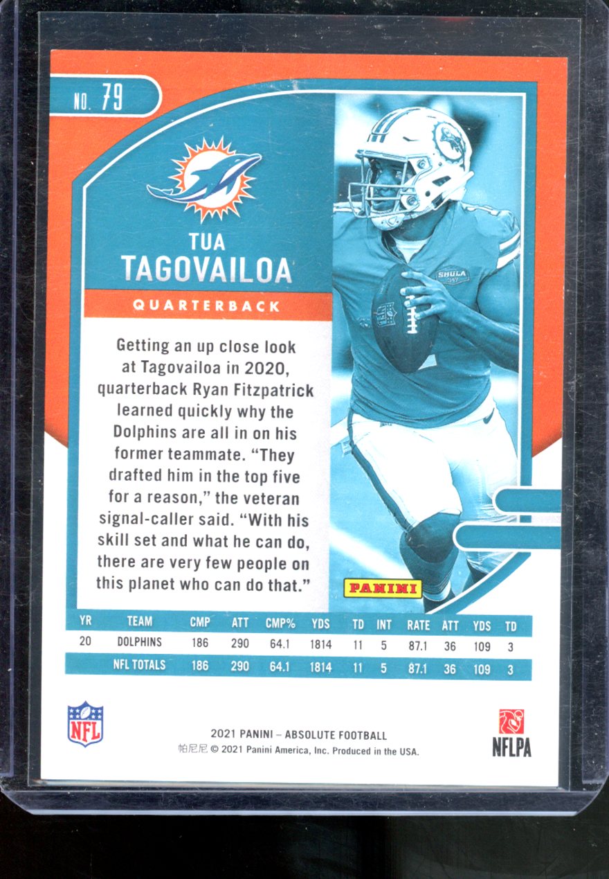 2021 PANINI ABSOLUTE TUA TAGOVAILOA RED SQUARES /499