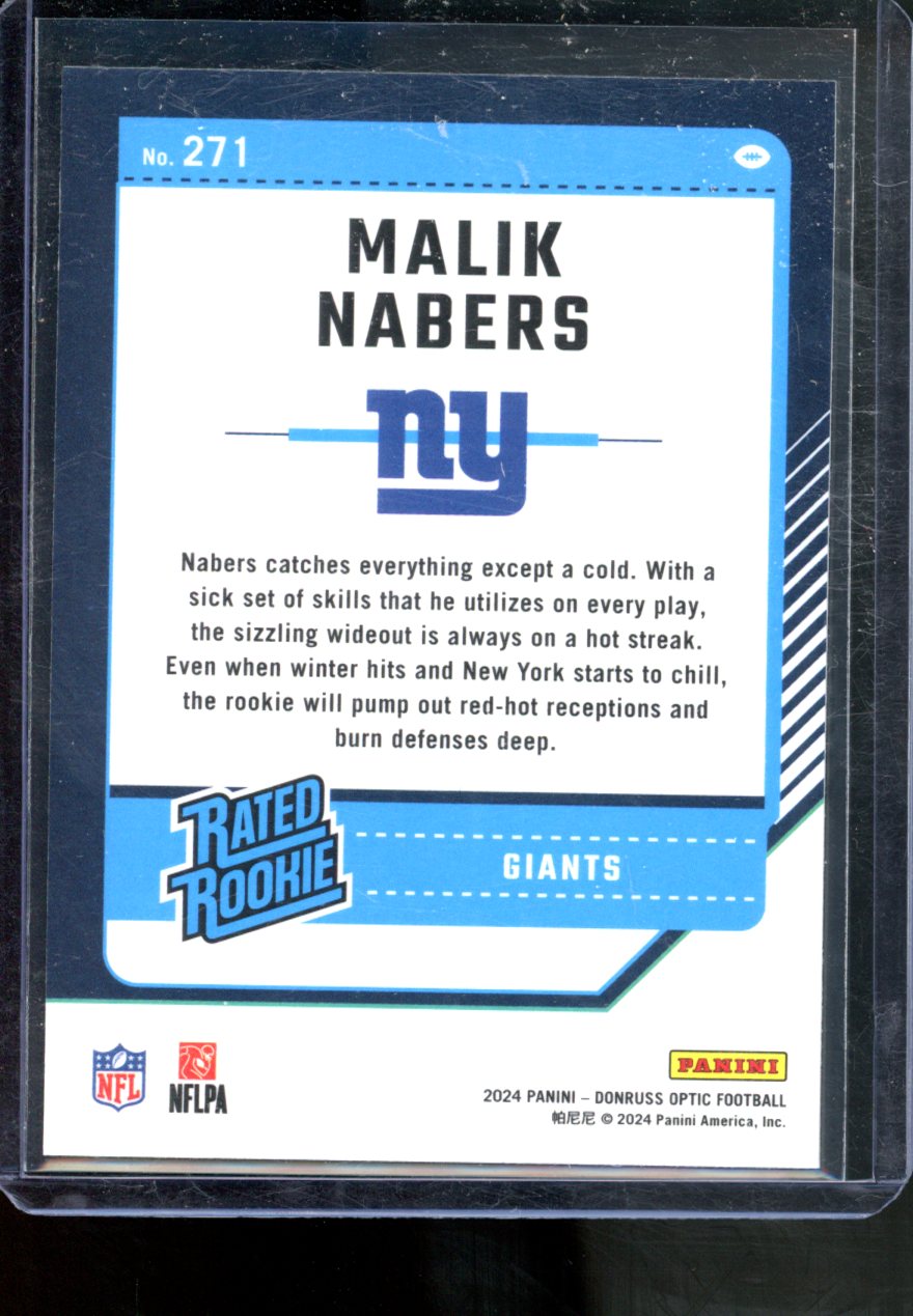 2024 DONRUSS OPTIC MALIK NABERS RATED ROOKIE BASE #271