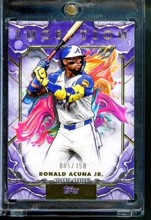 2025 TOPPS INCEPTION RONALD ACUNA JR PURPLE /150