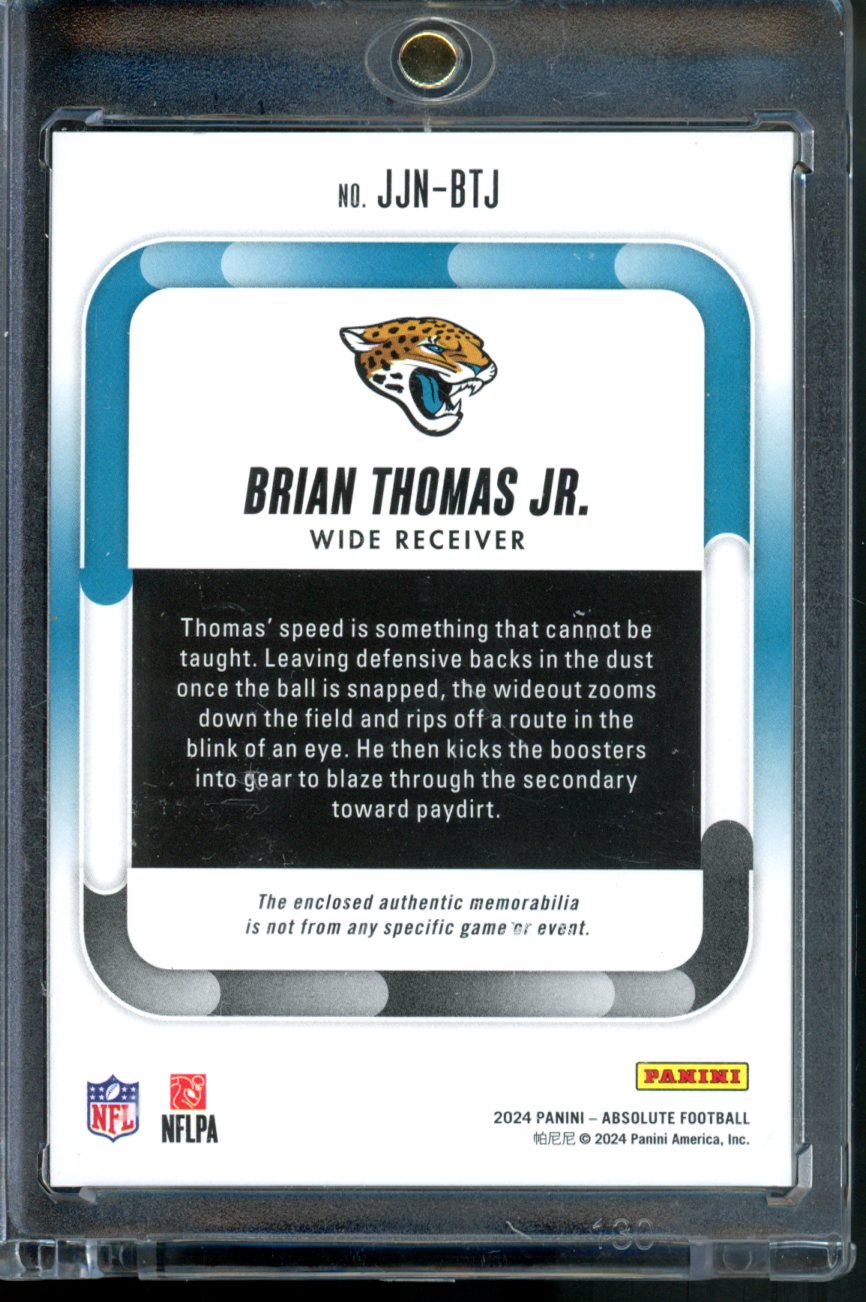 2024 PANINI ABSOLUTE BRIAN THOMAS JR RC JUMBO JERSEY NUMBER /49 #JJN-BTJ