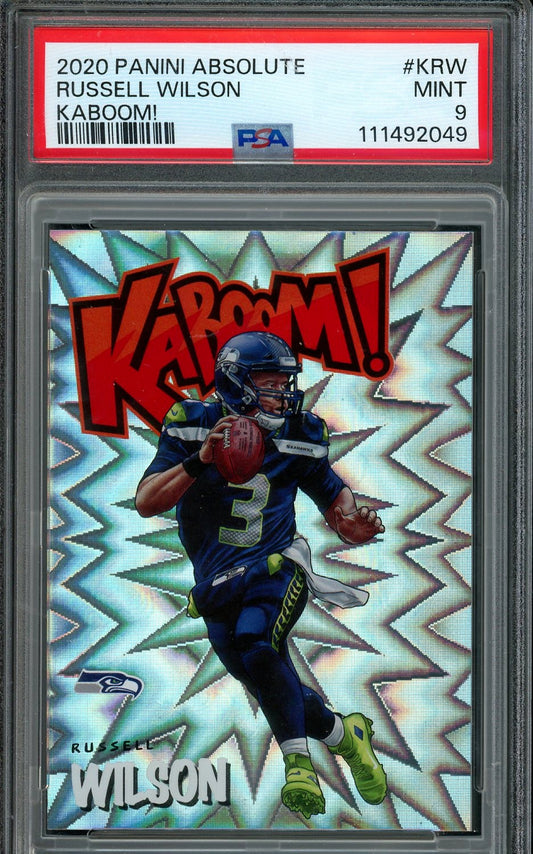 2020 PANINI ABSOLUTE RUSSELL WILSON KABOOM! PSA 9