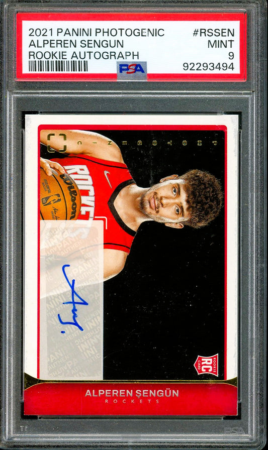 2021 Panini Photogenic Alperen Sengun Rookie Auto Psa 9