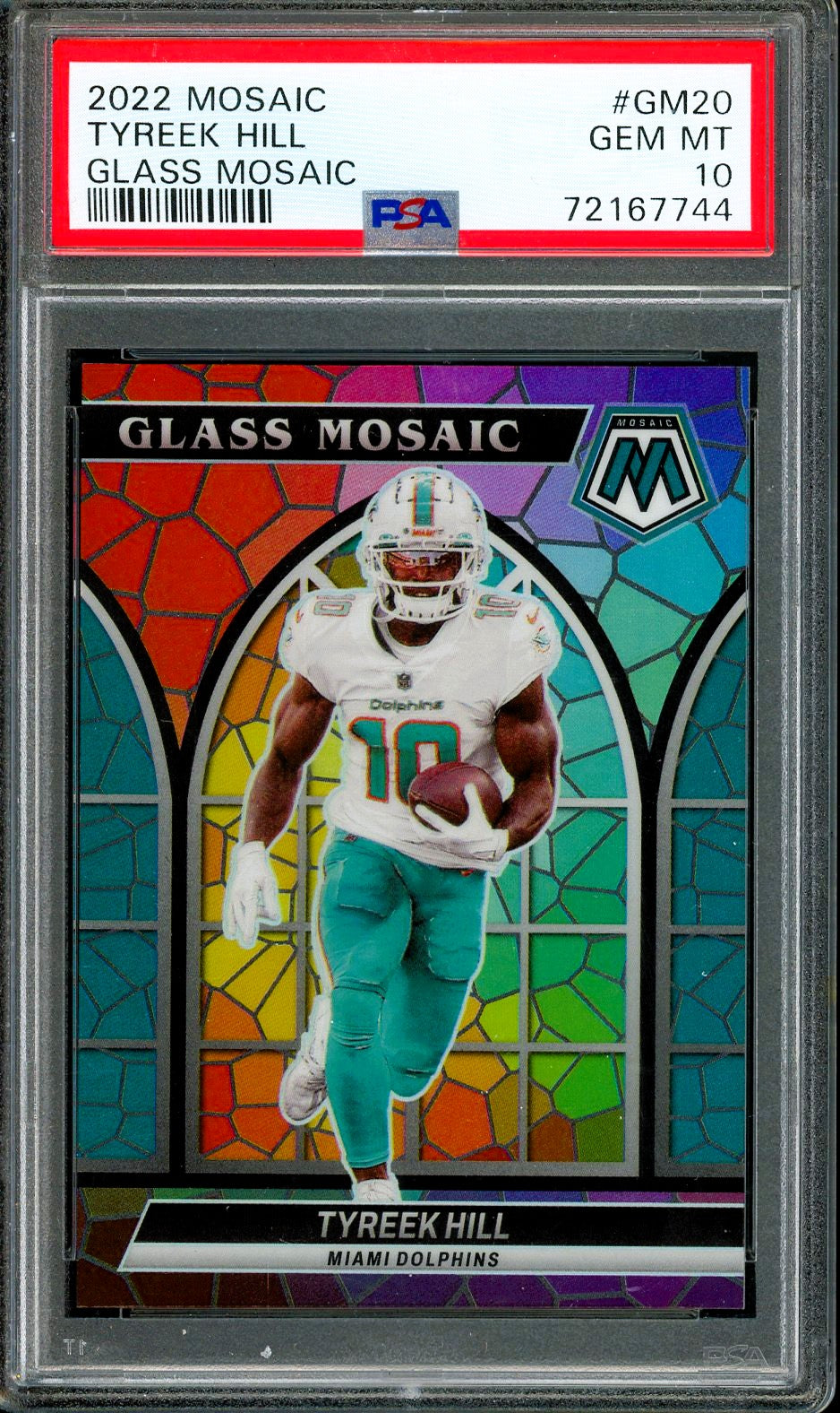 2022 Mosaic Tyreek Hill Glass Mosaic Psa 10