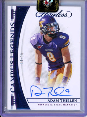 2023 Panini Flawless Collegiate Adam Thielen Campus Legends auto blue /15 Minnesota State Mankato