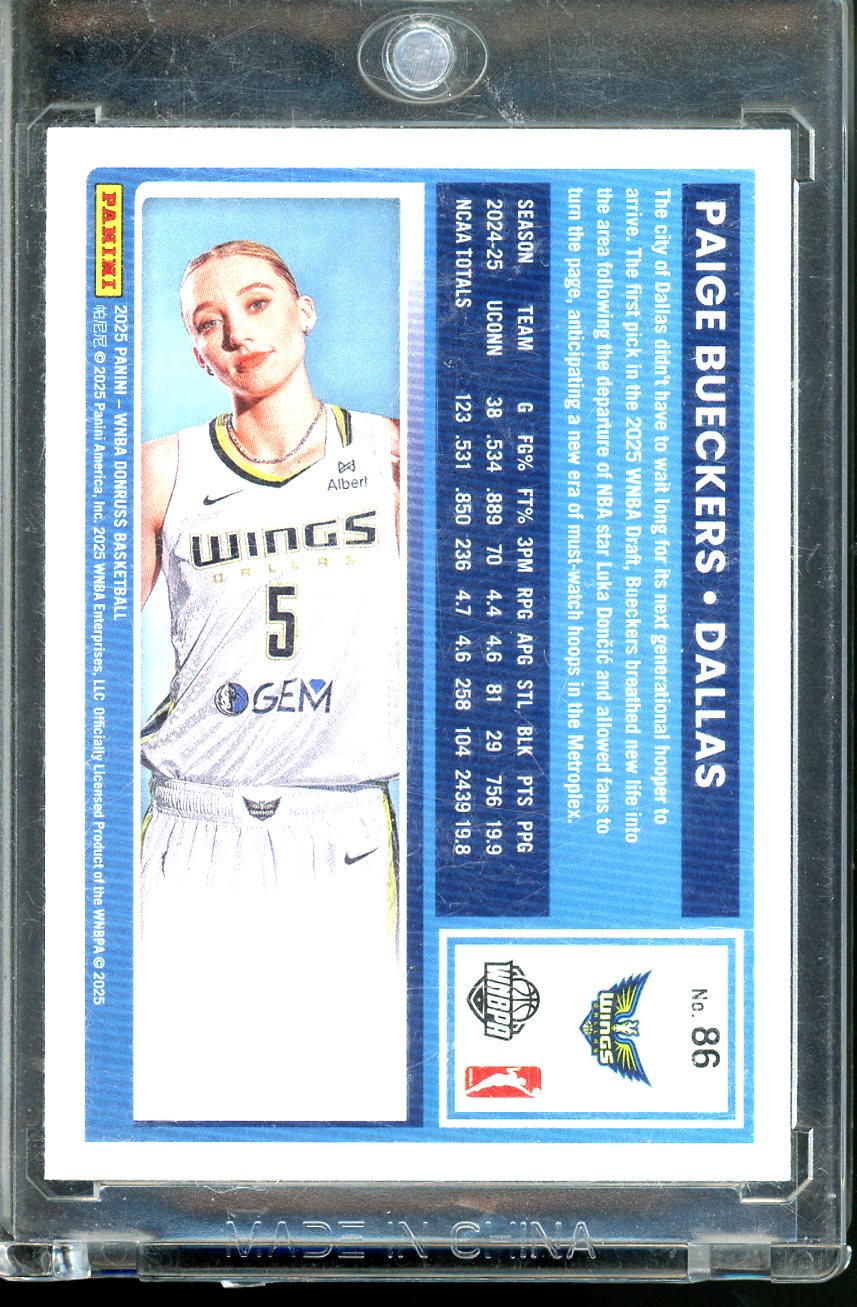 2025 PANINI WNBA DONRUSS PAIGE BUECKERS RATED ROOKIE HOLO