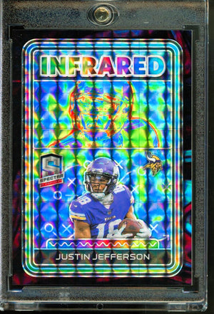 JUSTIN JEFFERSON 2023 SPECTRA INFRARED INTERSTELLAR PRIZM #I-JJE