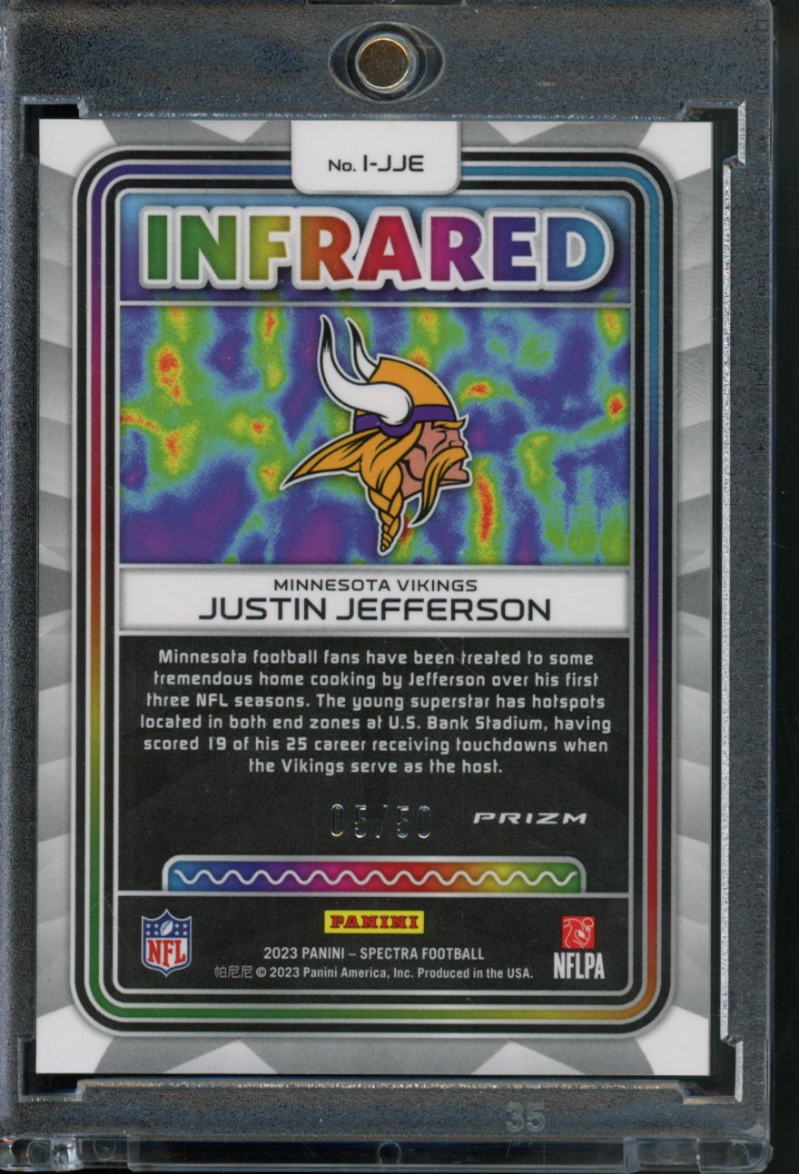 JUSTIN JEFFERSON 2023 SPECTRA INFRARED INTERSTELLAR PRIZM #I-JJE