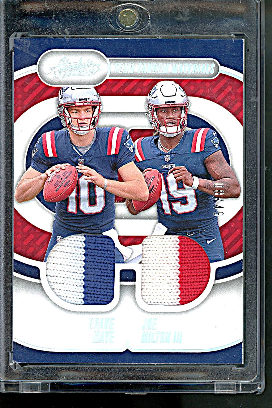 2024 PANINI ABSOLUTE DRAKE MAYE JOE MILTON III TEAM TANDEM MATERIALS /49