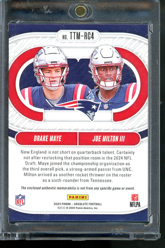 2024 PANINI ABSOLUTE DRAKE MAYE JOE MILTON III TEAM TANDEM MATERIALS /49