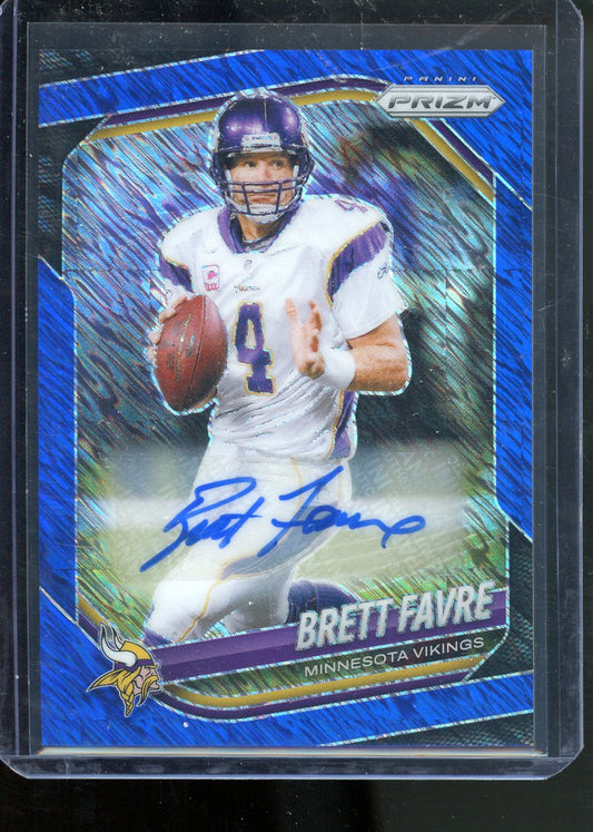 2025 PANINI PRIZM BRETT FAVRE BLUE SHIMMER AUTO /25 FOTL
